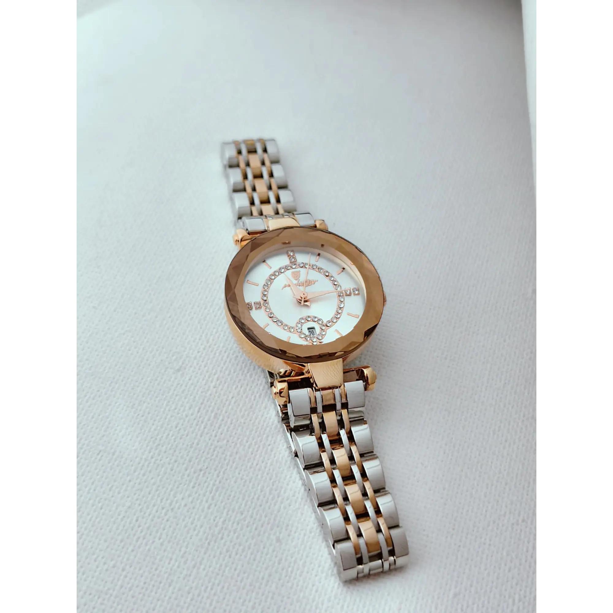 Relógio Feminino 30mm Aço 316L Champanhe 6
