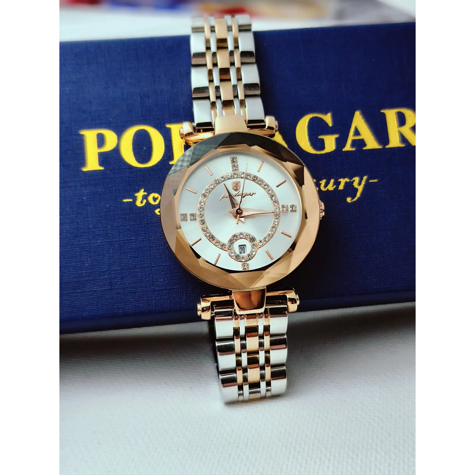 Relógio Feminino 30mm Aço 316L Champanhe 3