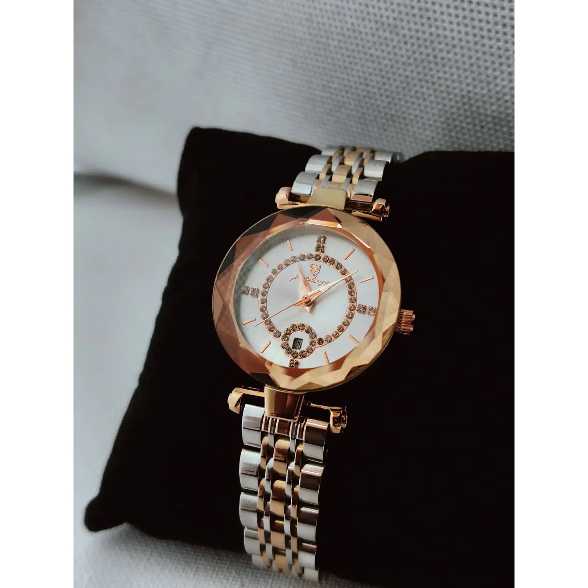 Relógio Feminino 30mm Aço 316L Champanhe 7