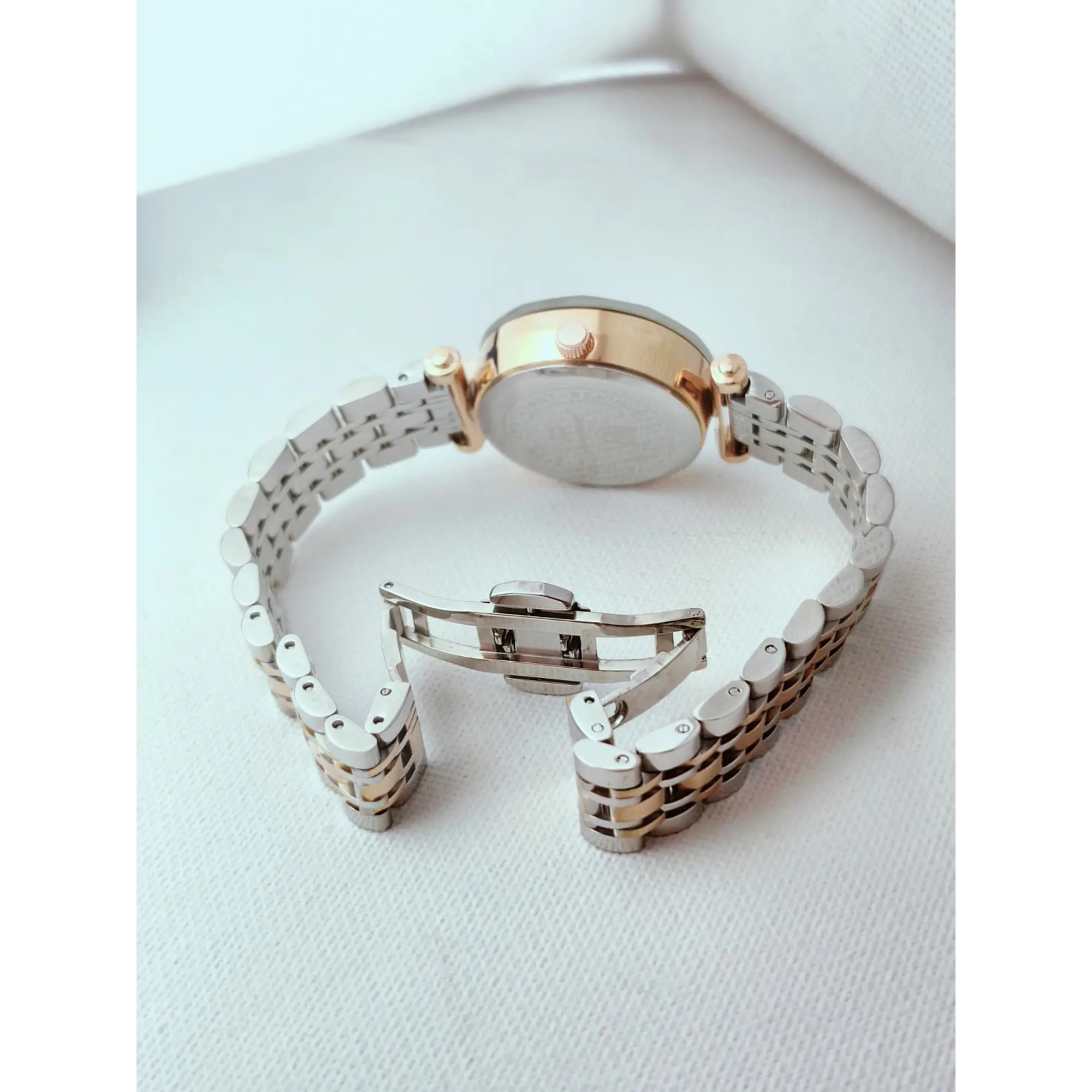 Relógio Feminino 30mm Aço 316L Champanhe 8