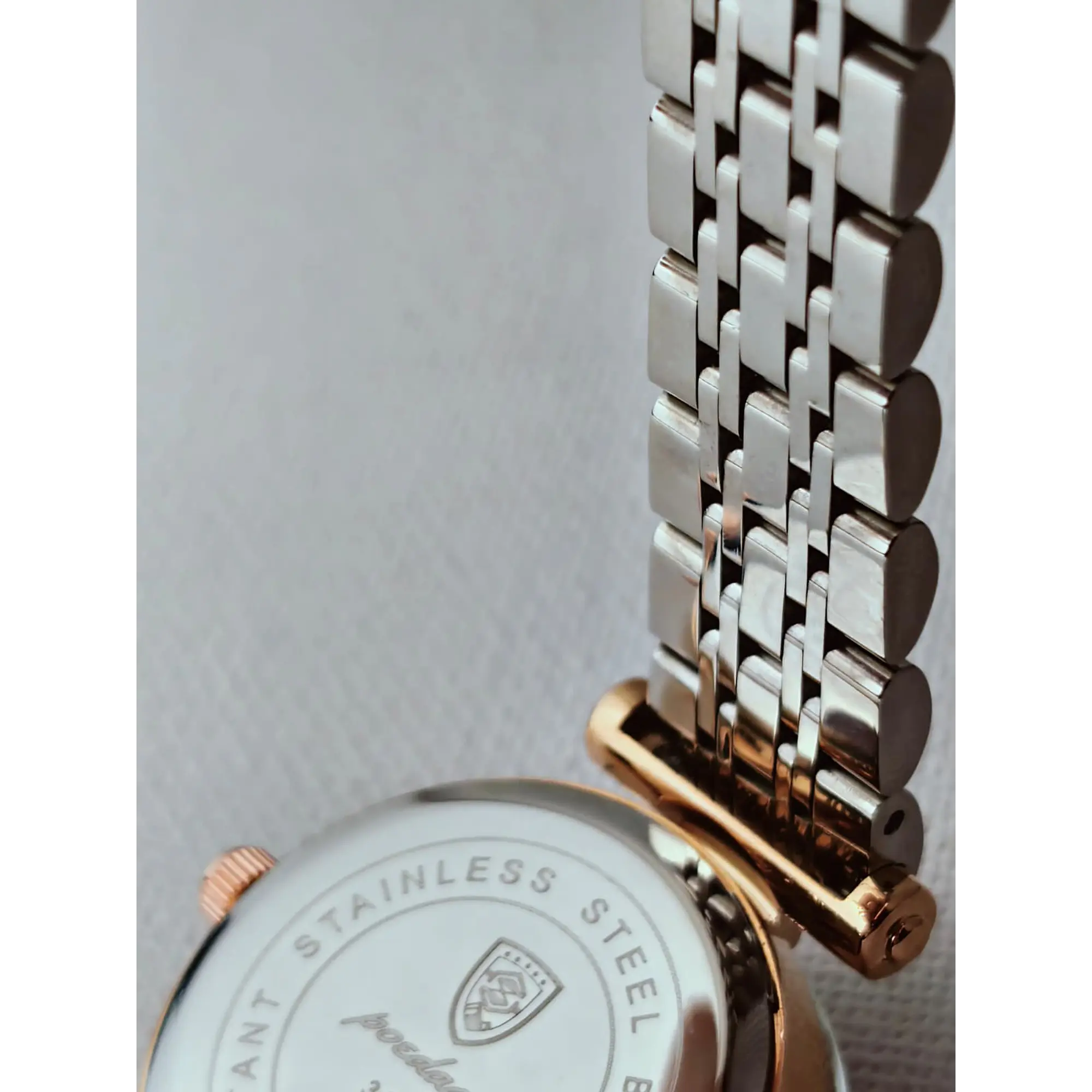 Relógio Feminino 30mm Aço 316L Champanhe 10