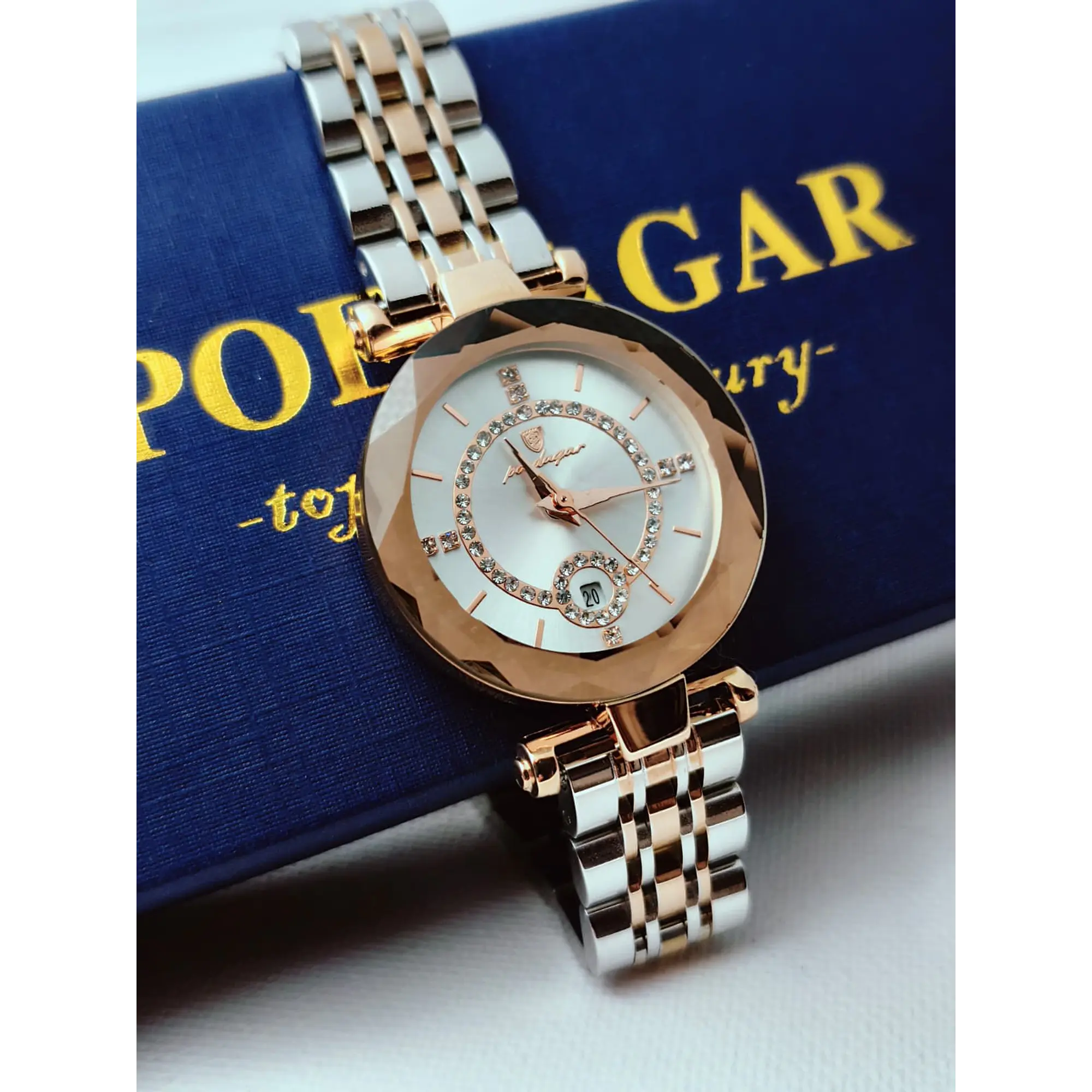 Relógio Feminino 30mm Aço 316L Champanhe 1