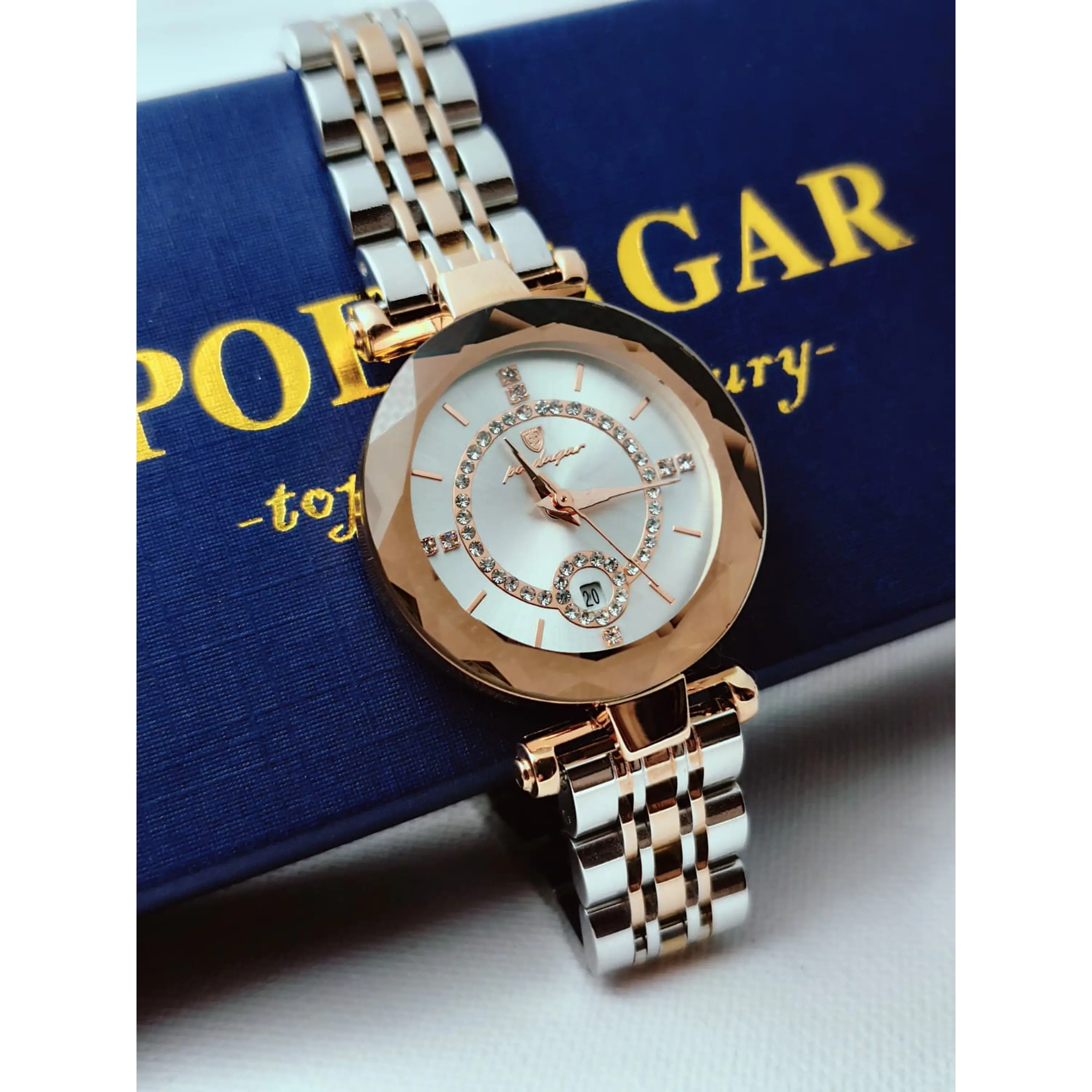 Relógio Feminino 30mm Aço 316L Champanhe 1