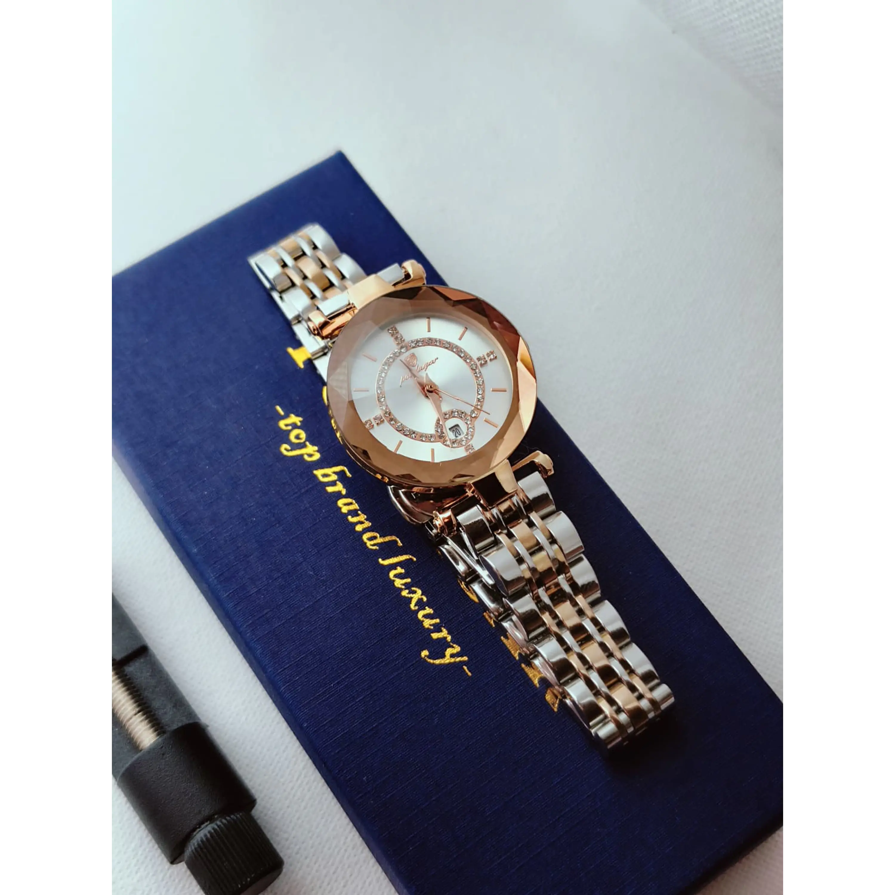 Relógio Feminino 30mm Aço 316L Champanhe 15