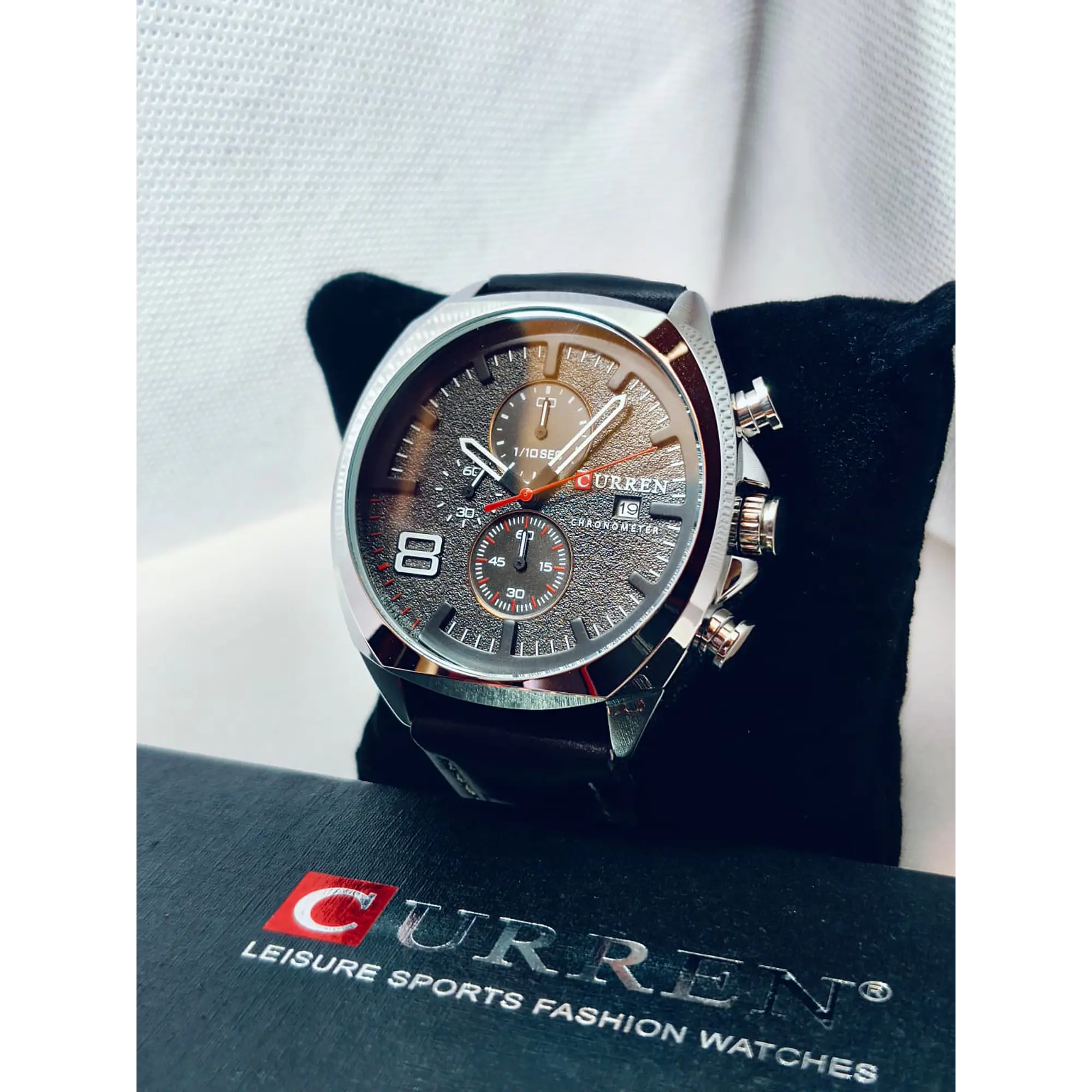 Relógio Quartz Masculino em Aço Inóxidável e Couro - Curren Midnight 3