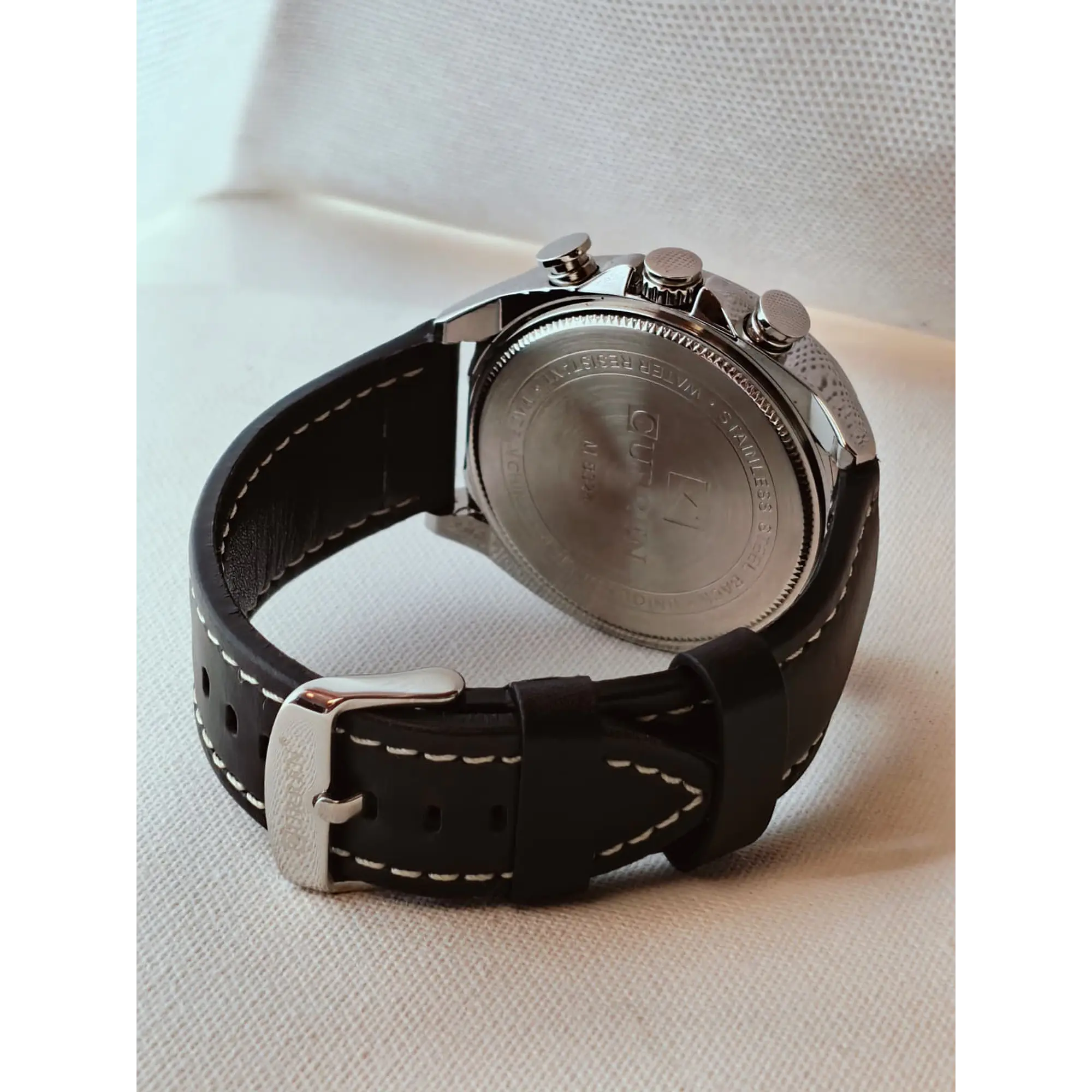 Relógio Quartz Masculino em Aço Inóxidável e Couro - Curren Midnight 4
