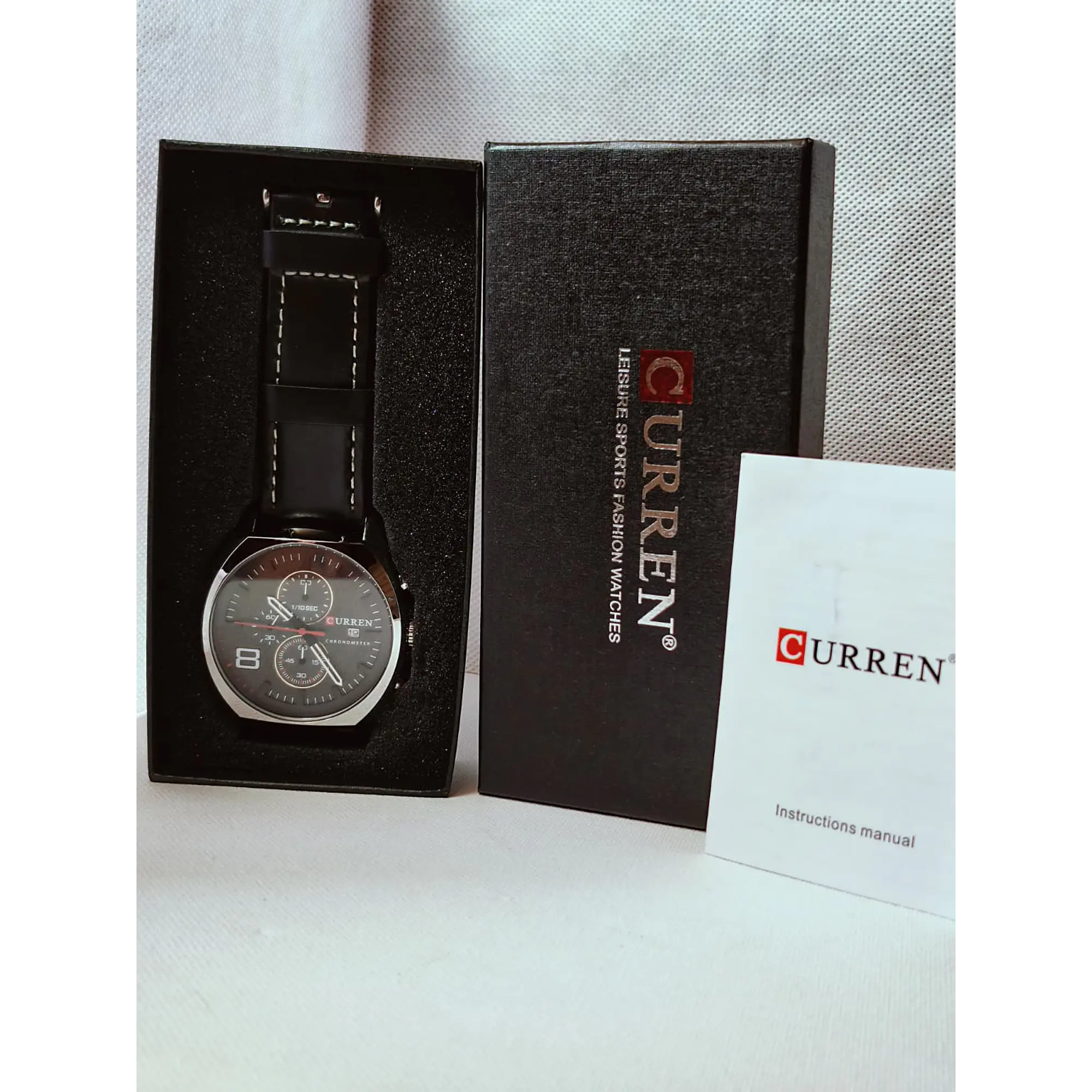 Relógio Quartz Masculino em Aço Inóxidável e Couro - Curren Midnight 7