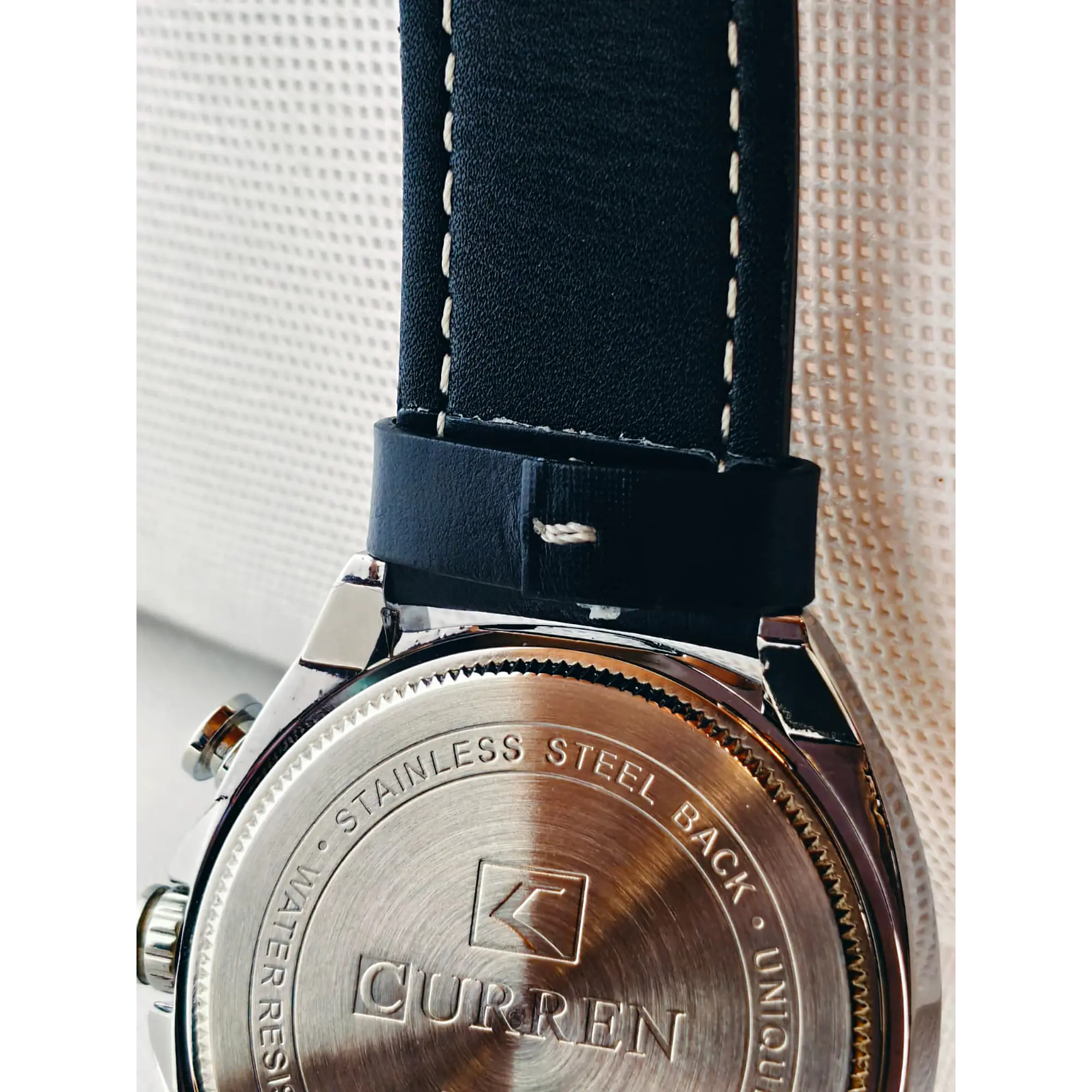 Relógio Quartz Masculino em Aço Inóxidável e Couro - Curren Midnight 11