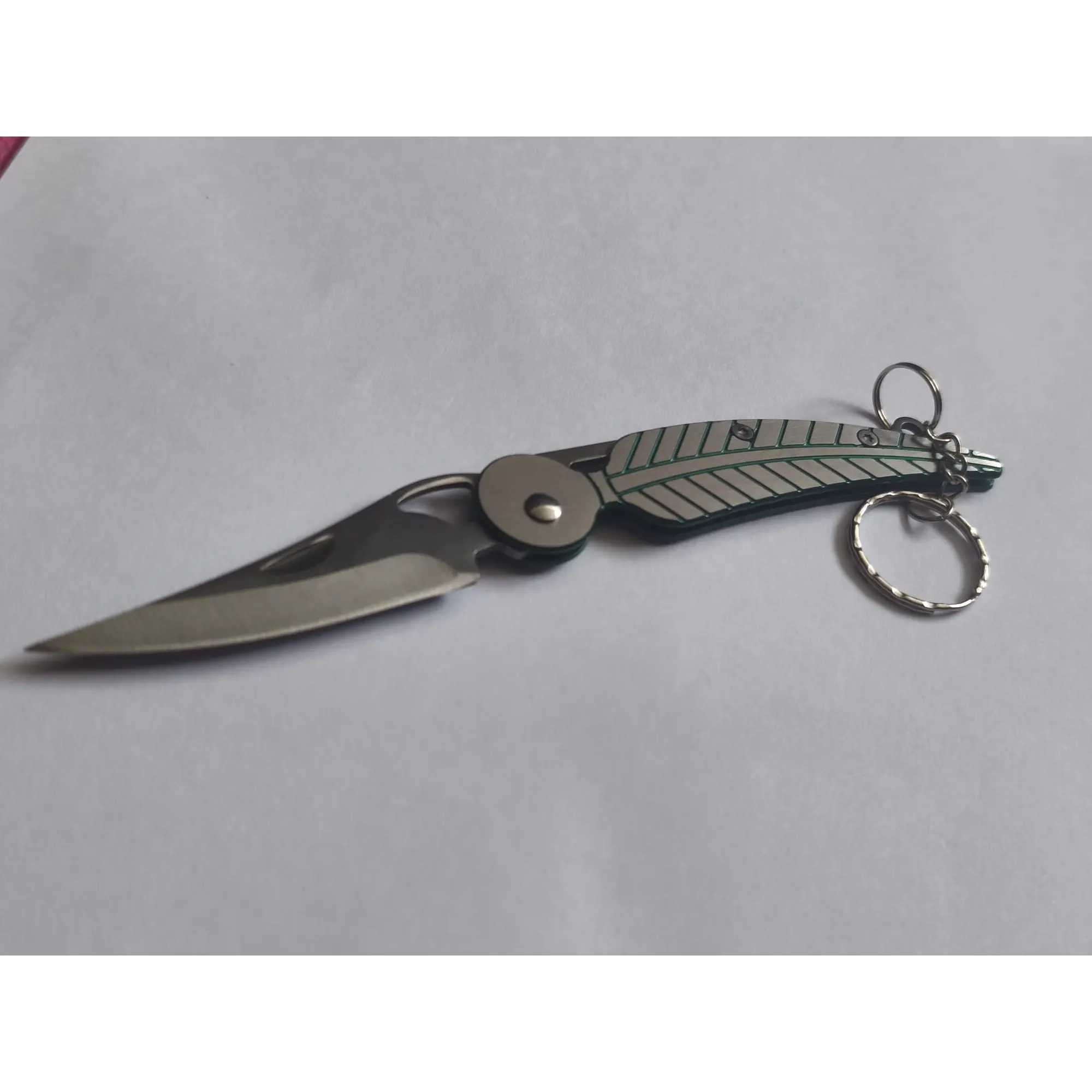 Couteau de poche avec porte-clés, LEAF - 17 cm 6