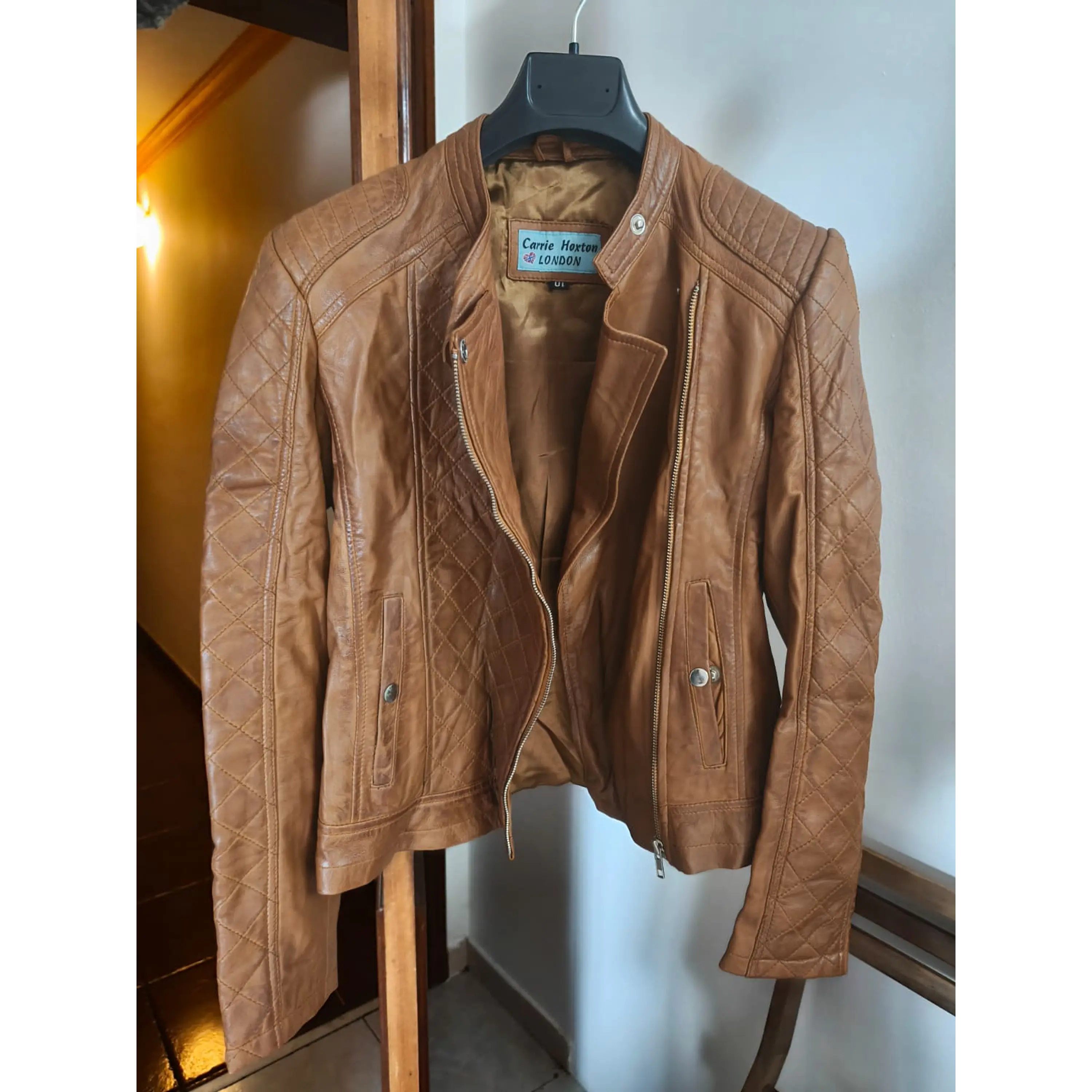Casaco Couro Verdadeiro Carrie Hoxton London - Brown 2