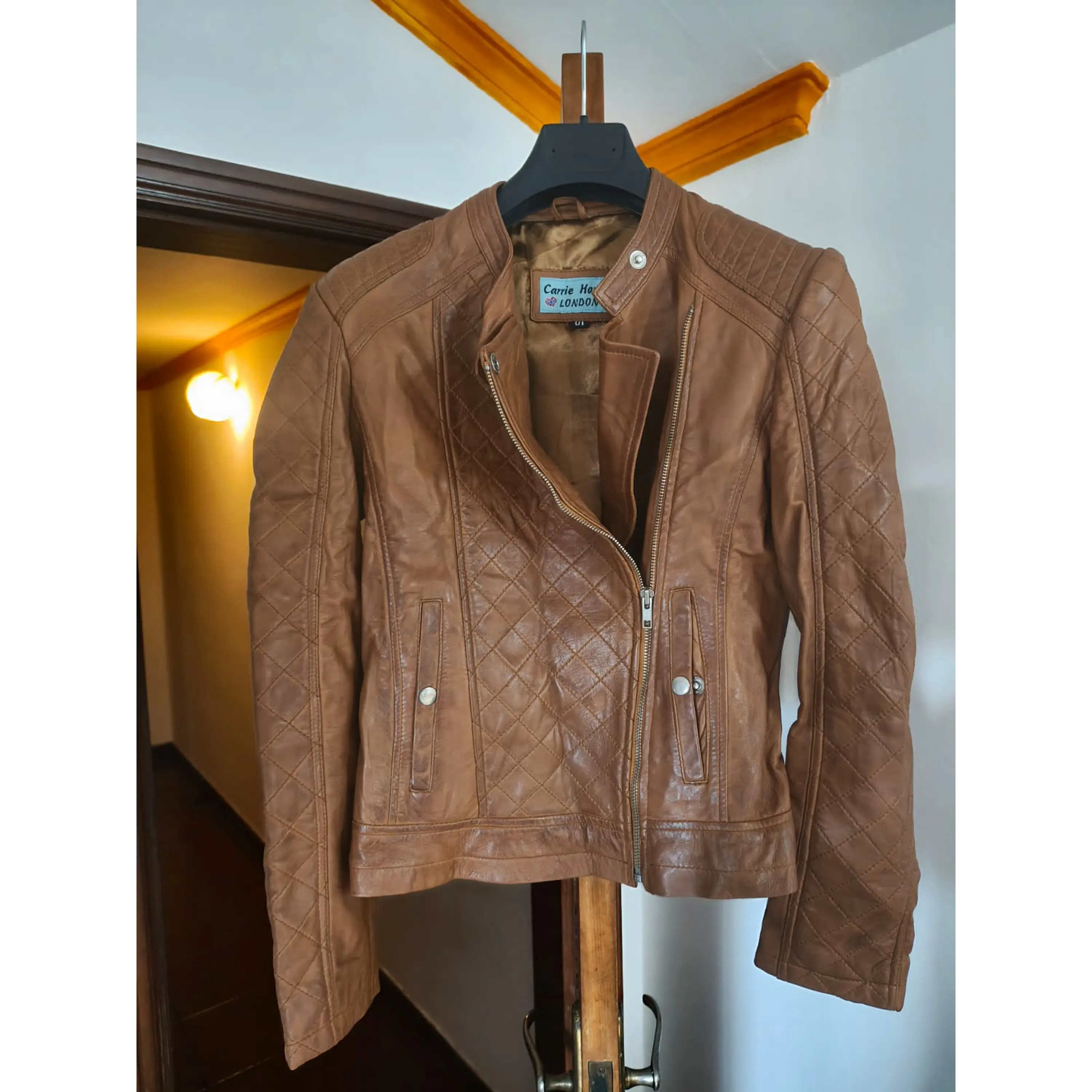 Casaco Couro Verdadeiro Carrie Hoxton London - Brown 11