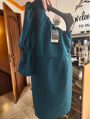 Vestido de Gala - Elegância em Verde-Petróleo - MAUÎ Original
