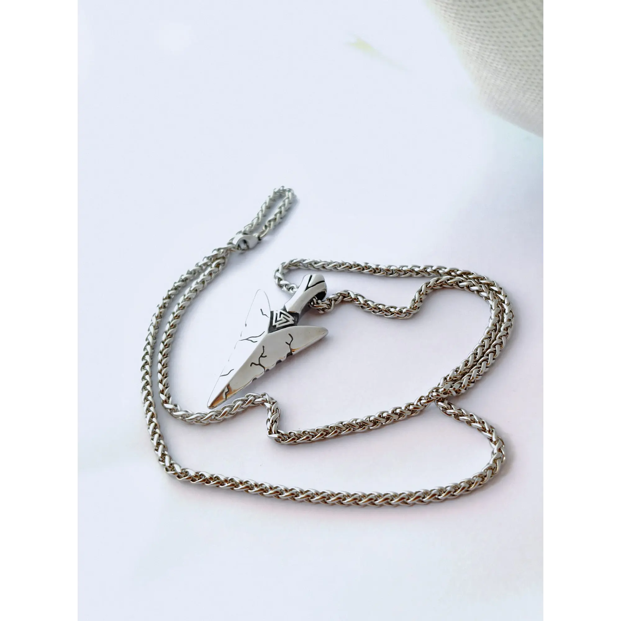 🔱 Men's Viking Arrowhead Necklace in Stainless Steel. 5