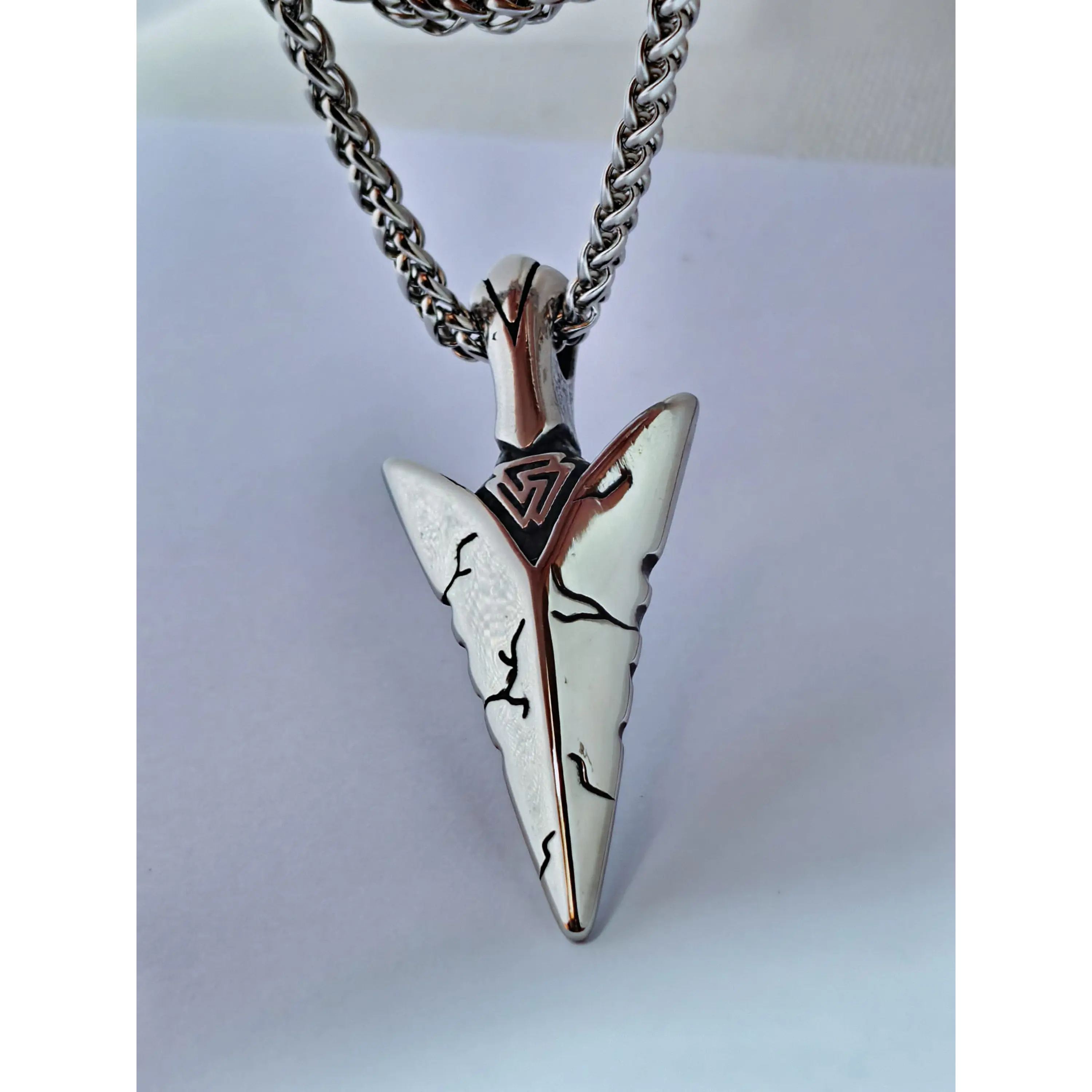 🔱 Men's Viking Arrowhead Necklace in Stainless Steel. 3