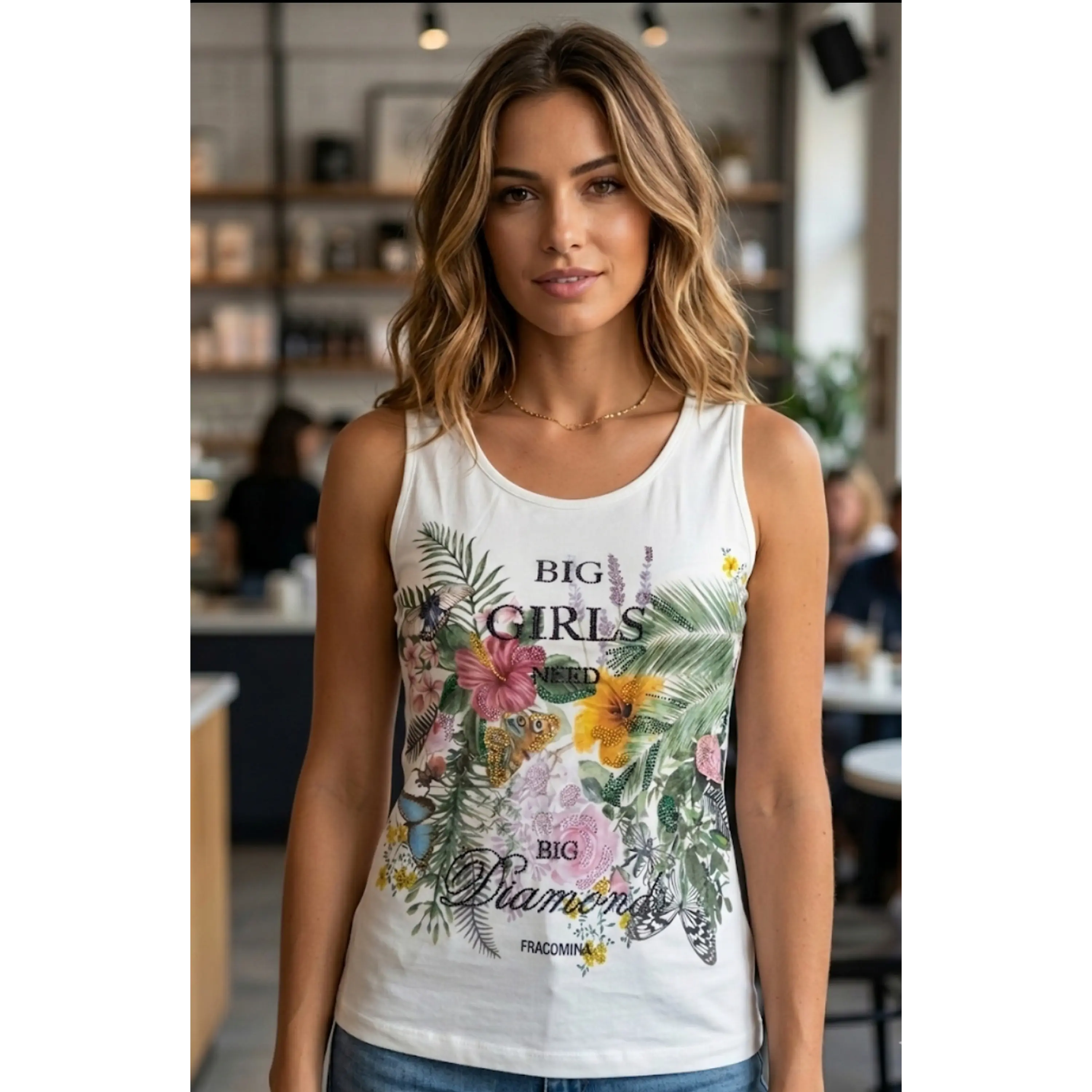 Top / Tank Top Fracomina Jeans (Novo com Etiqueta) – Tamanho M 1