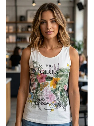Top / Tank Top Fracomina Jeans (Novo com Etiqueta) – Tamanho M