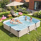 Piscina Desmontável Tubular 316x238x66,5 cm 3701 L com Estrutura Metálica sem Bomba de Filtragem Cinzento - Thumbnail 10