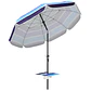 Chapéu de Sol com Mesa Dobrável e Porta-Copos Ø198 cm Altura UV30+ - Thumbnail 10