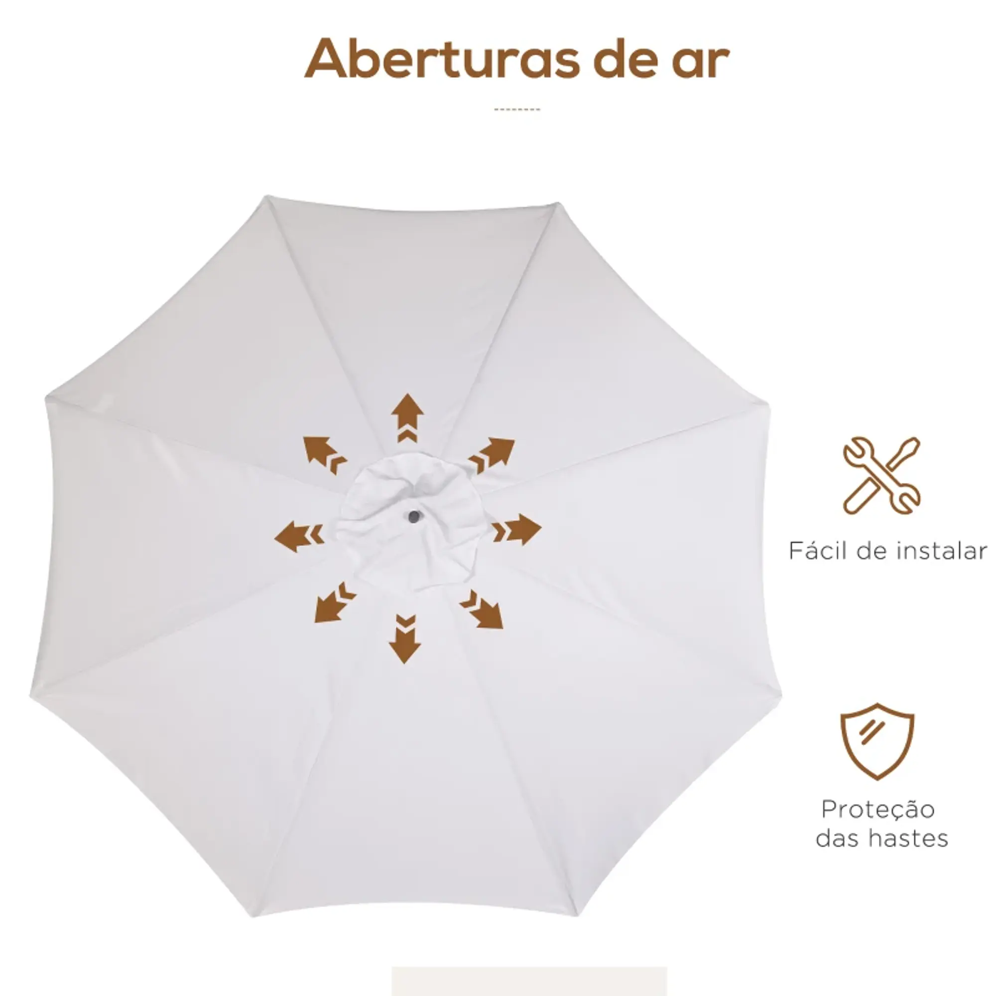 Chapéu de Sol de Madeira com Sistema de Polea e Teto com Ventilação 9
