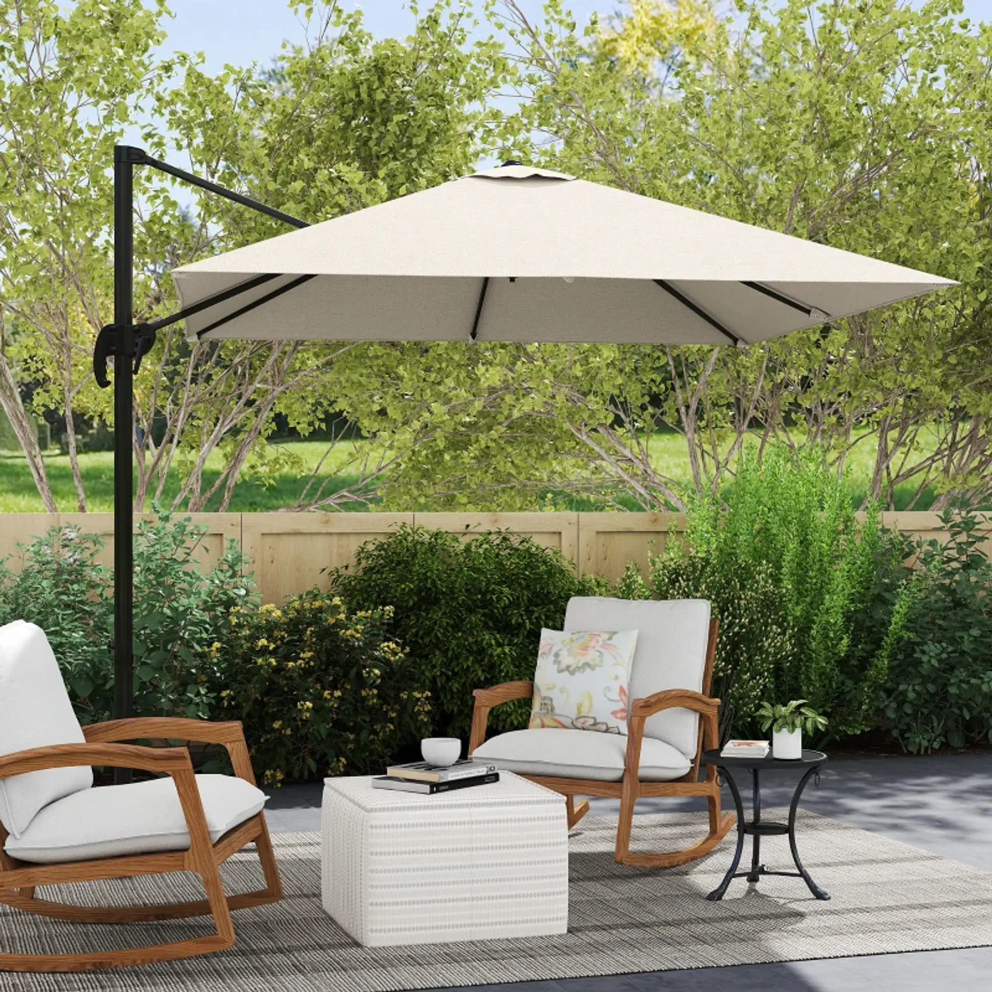 Chapéu de Sol Excêntrico com Rotação 360° Inclinação de 5 Níveis 10