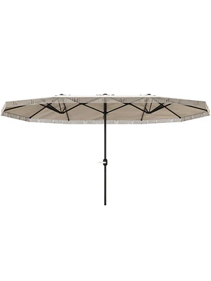 Chapéu de Sol Duplo 4,5x2,7 m para Terraço Exterior com Manivela