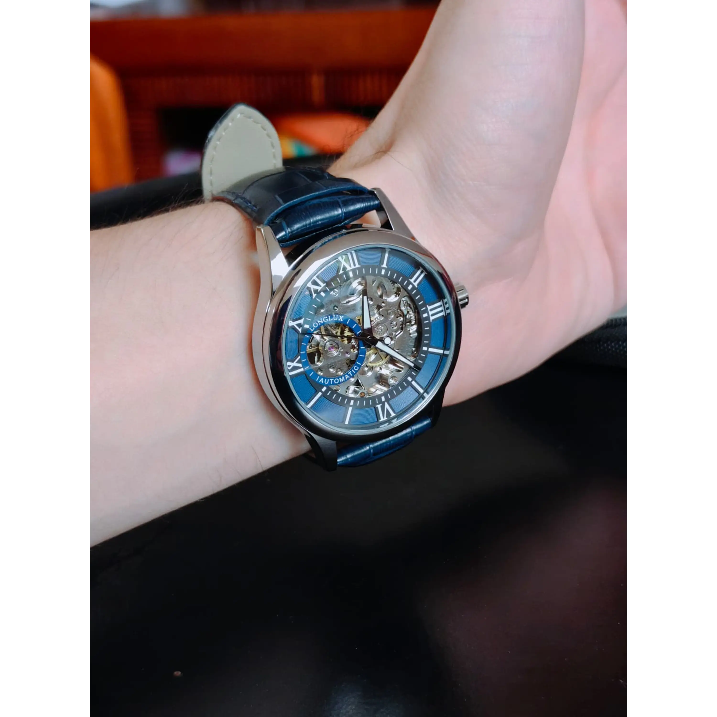 Relógio Automático Skelleton Azul - Excelente Estado. 9