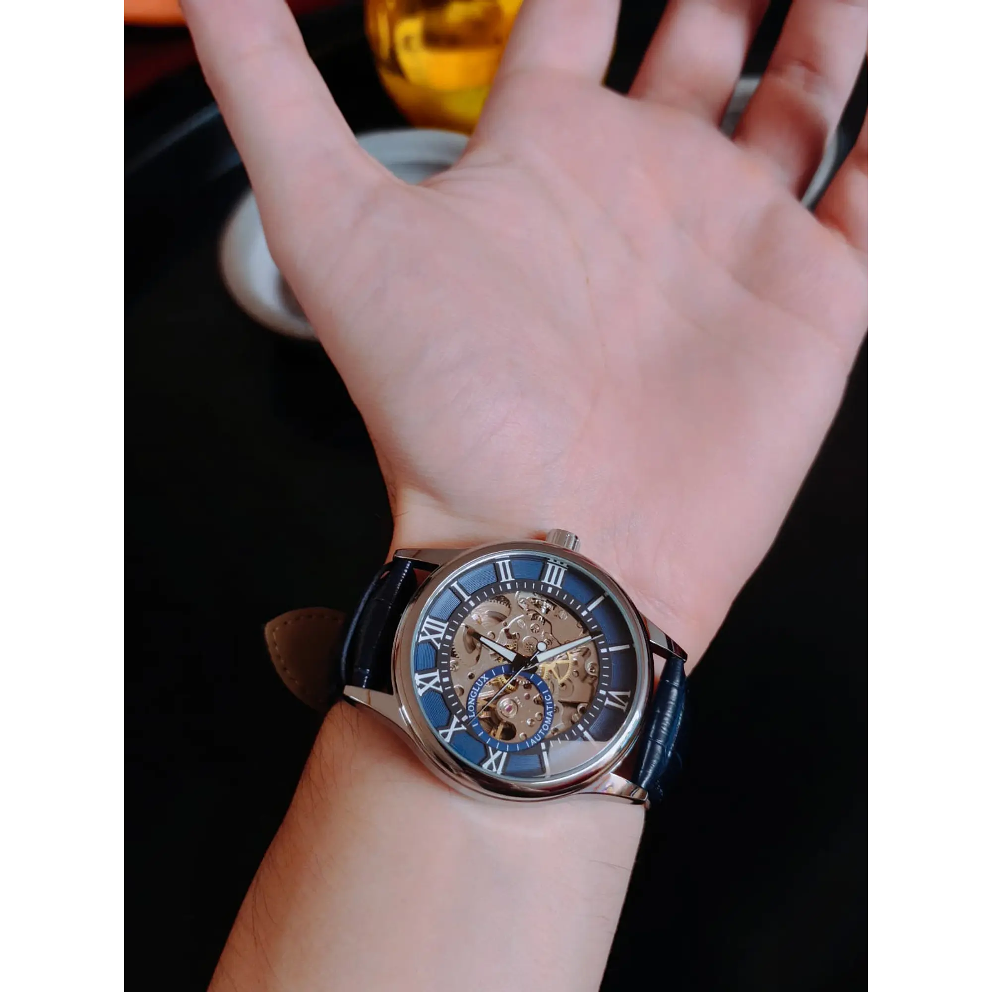 Relógio Automático Skelleton Azul - Excelente Estado. 10