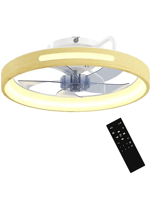 Ventilador de Teto com Luz LED 40 W Motor DC Reversível