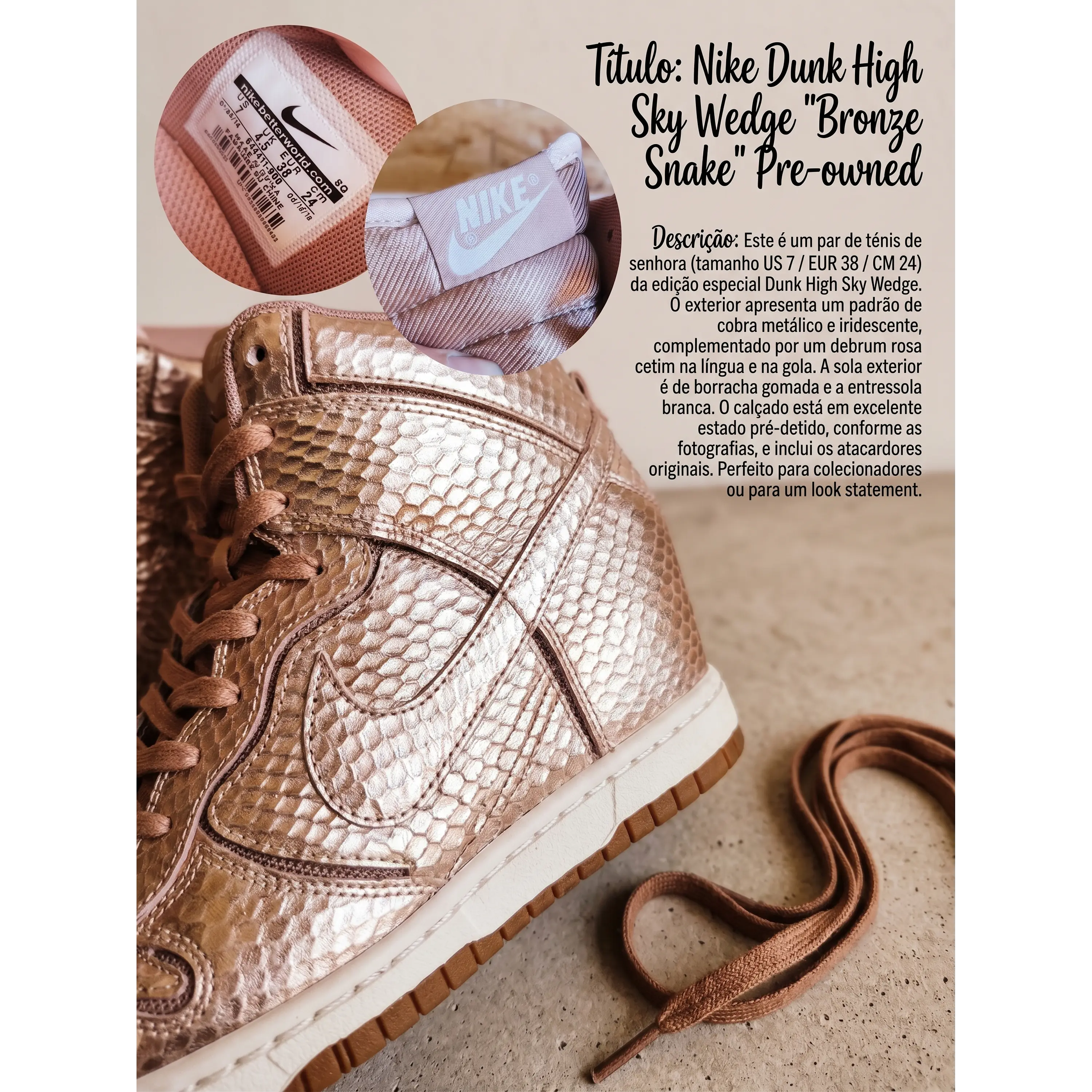 Ténis Nike Dunk High Sky Wedge 