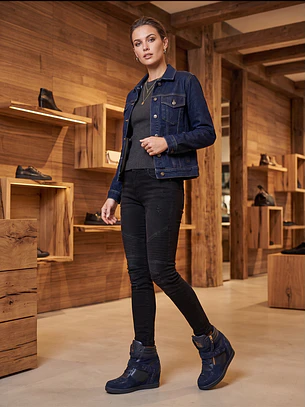 Botas Altas nº 39 Azul Marinho TNG SHOES