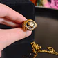 Eye of Horus Set: Necklace with Square Pendant + Mystic Gold Ring - thumbnail 5