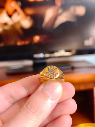 Anel de Sinete Dourado 