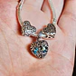 Pulseira de Prata com Charms Coração e Pendente Cristal Azul - Thumbnail 1