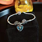 Pulseira de Prata com Charms Coração e Pendente Cristal Azul - Thumbnail 10