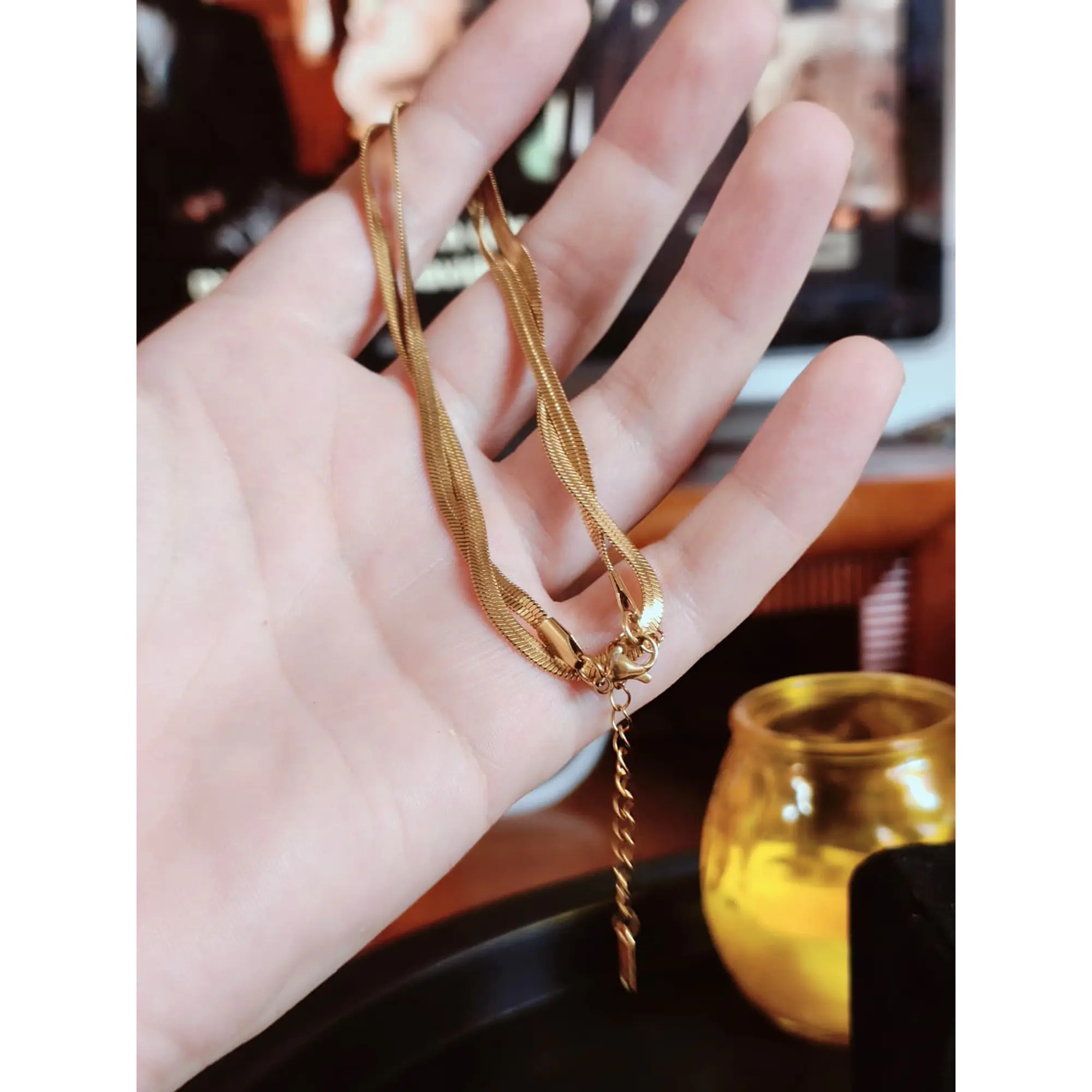 Corrente dourada Malha Cobra: Elegância e Brilho para Qualquer Ocasião 5