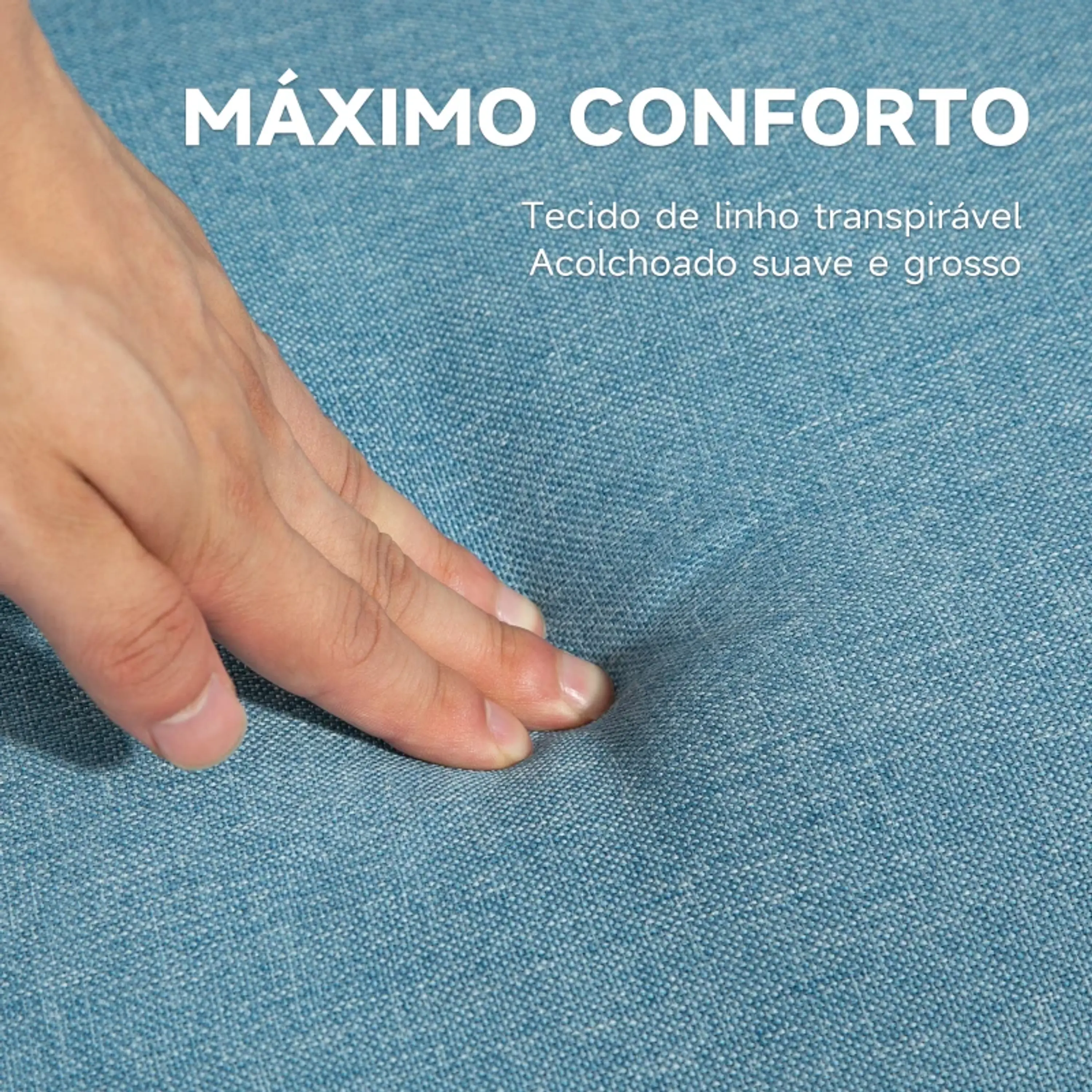 Sofá Cama de 2 Lugares com Encosto Ajustável em 3 Posições 9