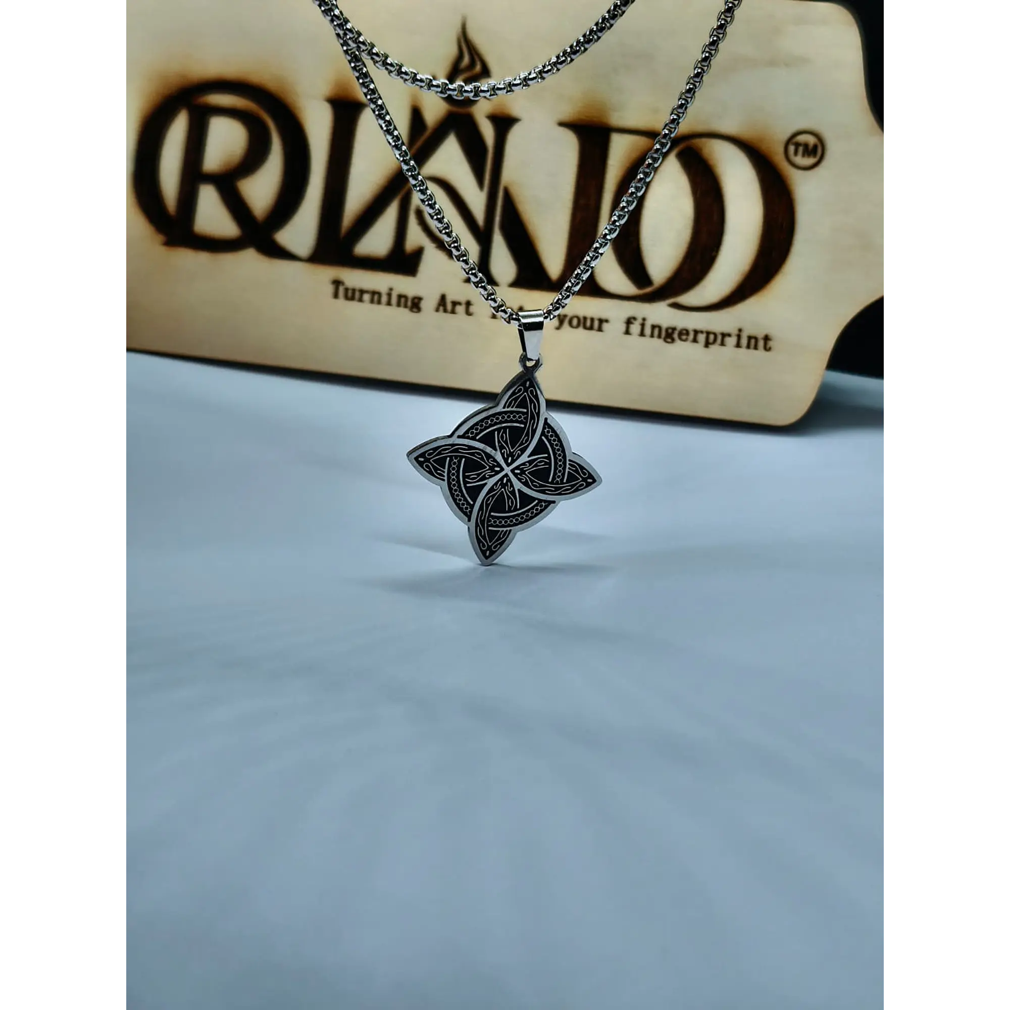 Stainless Steel Witch Knot Necklace - Celtic Protection Amulet 5