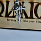 Necklace with Thorn Cross and Rose Pendant in Stainless Steel – Silver - thumbnail 2