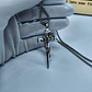 Necklace with Thorn Cross and Rose Pendant in Stainless Steel – Silver - thumbnail 5