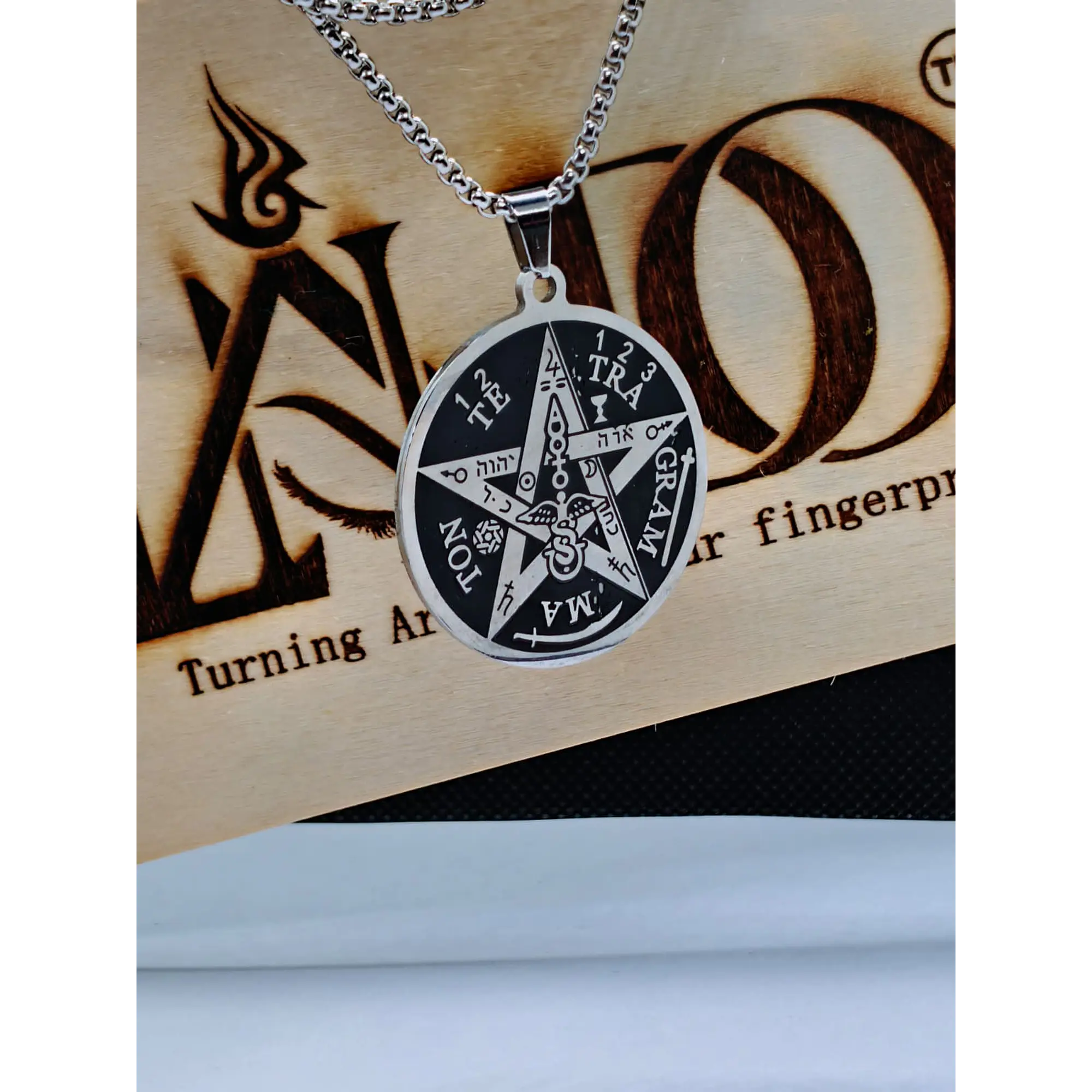 Stainless Steel Tetragrammaton Medal Necklace – Protection Amulet 6