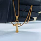 Colar com Pendente Cruz Ankh em Aço Inoxidável Dourado – Chave da Vida Egípci - Thumbnail 3
