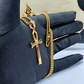Colar com Pendente Cruz Ankh em Aço Inoxidável Dourado – Chave da Vida Egípci - Thumbnail 4