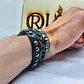 Men's Black Leather Bracelet with Studs and Chain, Rock/Punk Style - thumbnail 4