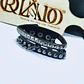 Men's Black Leather Bracelet with Studs and Chain, Rock/Punk Style - thumbnail 7