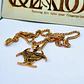 Colar Masculino Viking Triskelion Dourado – Pendente Mitologia Nórdica - Thumbnail 1