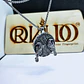 Colar Viking Corvos de Odin e Árvore da Vida (Yggdrasil) em Prateado Envelhecido - Thumbnail 1