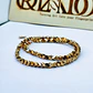 Colar e Pulseira Dupla em Hematite Dourada Geométrica – Riano - Thumbnail 1