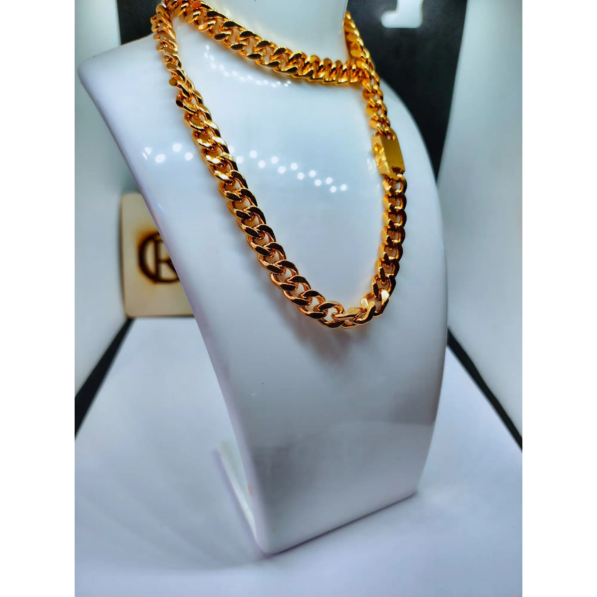 Corrente Masculina Cubana Dourada  – AÇO INOX  6
