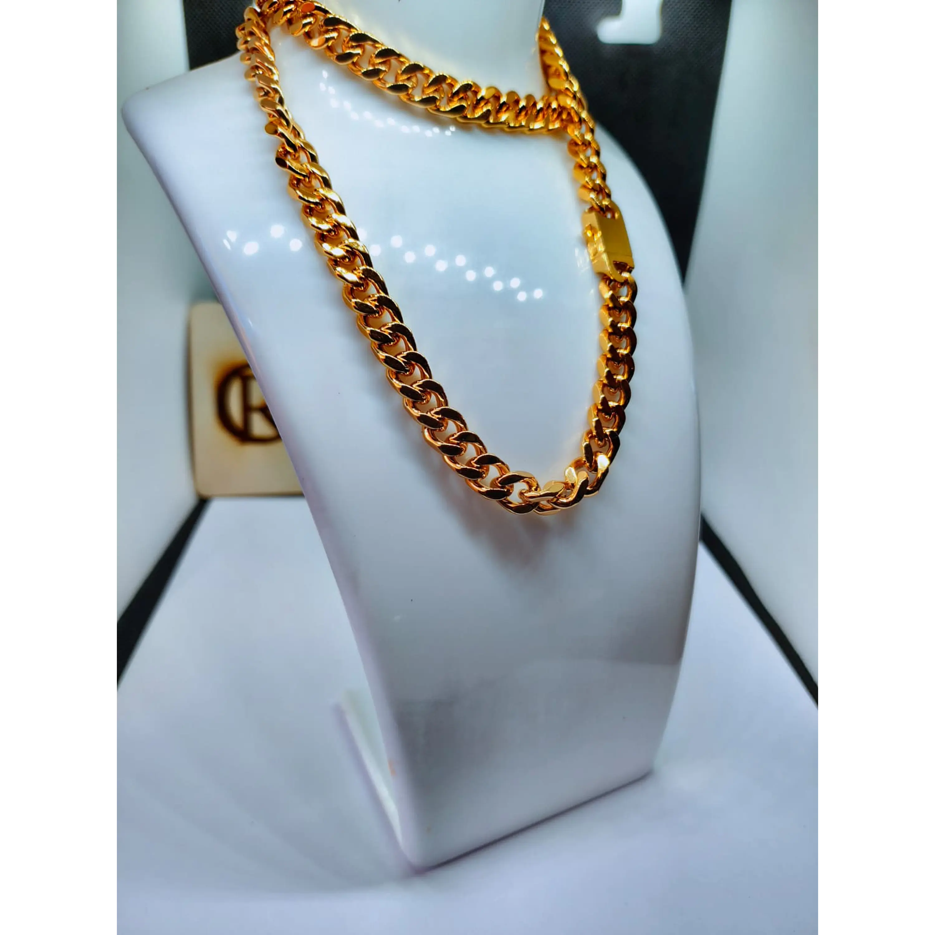 Corrente Masculina Cubana Dourada  – AÇO INOX  6