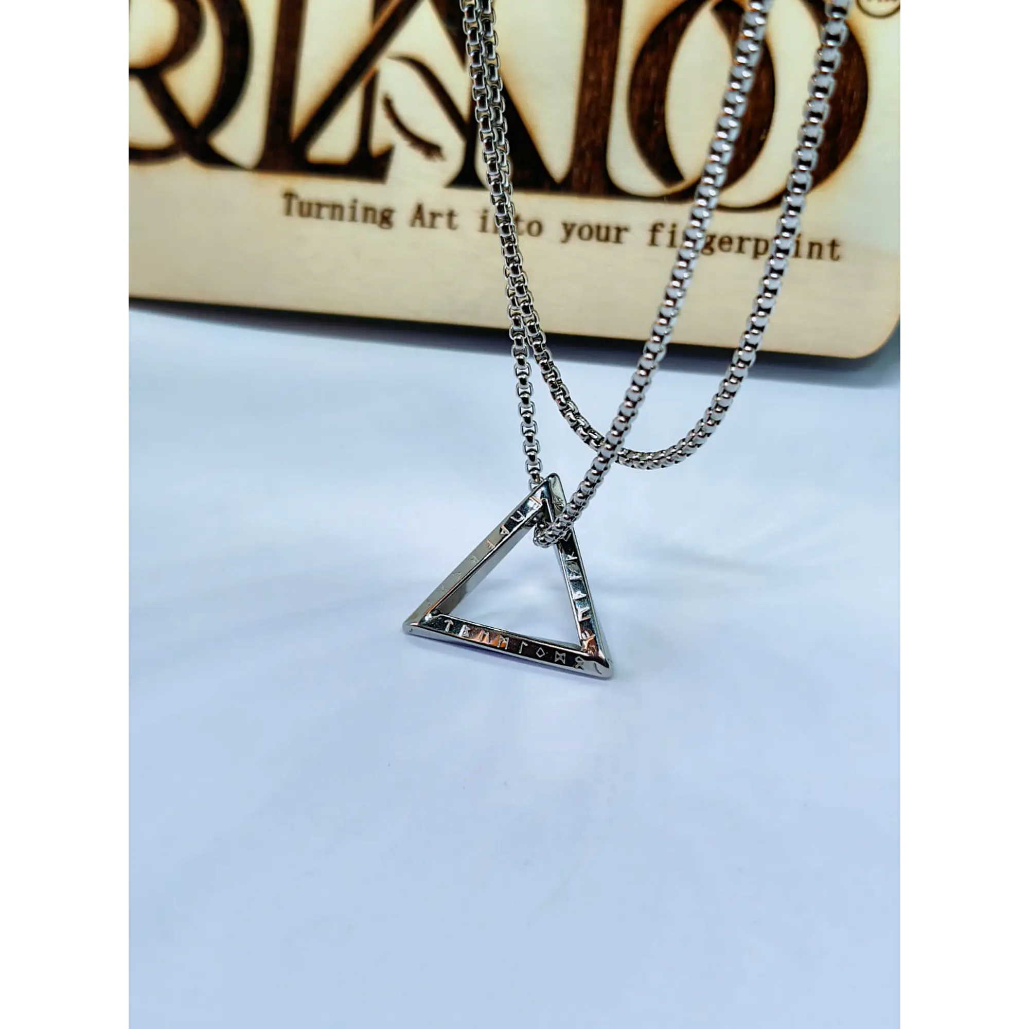 Corrente Viking com pendente em aço inoxidável 316 L - Modelo 1 6